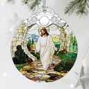 Religious Christmas Ornaments, Stained Glass Jesus Ornament, Christmas Tree Ornaments, Holiday Decorations, Christian Gifts, Religious Gift, Holiday Party Gifts, and Xmas Gift Ideas - Jesus