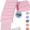 Pilates Weight | Wrist & Ankle Weights for Women | Weighted Bangles | 1LB/ 2LB Each (Set of 2) (Pink)