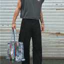 GORGLITTER Men's Dolman Sleeve Crop Vest Top T Shirts Crewneck Loose Pullover Tank Tops (Gray, XL)