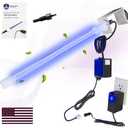 BioShieldUV 18W HVAC UV Light Air Purifier Light Bulb - No Drill Magnetic HVAC Air Treatment System Powered by 120V Wall Outlet, Air Filter Lamp for Air Conditioner, UVC for AC