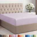 Full Fitted Bed Sheet - Bottom Single Fitted Sheet Only - Ultra-Soft Hotel Luxury Bedding w/ 8-16 Inch Deep Pockets - Breathable & Wrinkle Free - Easy-Care, Fade & Shrink Resistant - Light Lavender