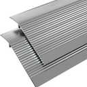 Metal Floor Transition Strip, Aluminum Threshold for Doorways, for Gap from 0.4″to 1.6″, for Doorways Tile Wood Vinyl Laminates, Size 36in x 4in x 1.32 in (Silver, 2pack)