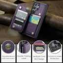 Vinich for Samsung Galaxy S25 Ultra Wallet Case with Card Holder, RFID Blocking Credit Slots Kickstand Shockproof Phone Cover Fit for Galaxy S25 Ultra 6.9" Purple