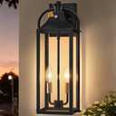 19" Exterior Lighting Fixtures, 2-Light Extra Large Dusk to Dawn Outdoor Lights, Waterproof Anti-Rust Aluminum Wall Lamp, Outside Lighting for House, Outdoor Front Door Decor for Porch, Garage, 1 Pack