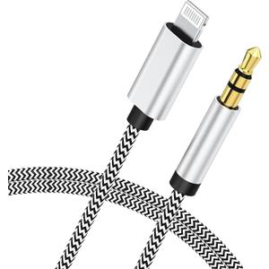 [Apple MFi Certified] iPhone to 3.5mm Car AUX Stereo Audio Cable (3FT/1M), Lightning to 3.5mm Nylon AUX Adapter Compatible with iPhone 14/13 Pro/12/11/XS/XR/X 8 7/iPad to Home Stereo/Speaker/Headphone