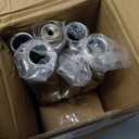 Lootkell Modern Brushed Nickel Curtain Rods for Windows 66 to 120 Adjustable Length Heavy Duty 1" Diameter Window Curtain Rod with Solid Metal Finials for Outdoor Farmhouse Bedroom Kitchen Living Room