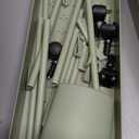 LEHOM Slim Rolling Storage Cart - 4 Tiers Bathroom Organizer Utility Cart Slide Out Storage Shelves Mobile Shelving Unit for Kitchen, Bedroom, Office, Laundry Room, Small Narrow Spaces7.1" W+Green (Light Bean Green)