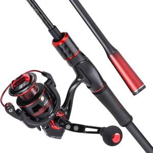 Sougayilang Baitcasting Fishing Rod and Reel Combo, Medium 6'/7' Low Profile with SuperPolymer Handle