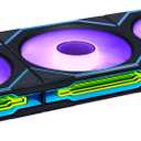 Lian Li UNI Fan SL-Infinity Wireless 120 - Triple Pack - 2.4 GHz Wireless Signal ARGB Fan Control - Double Infinity Mirror Design - Low Noise - Controller Included - Black 