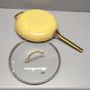 GreenPan Hard Anodized Healthy Ceramic Nonstick 12" Frying Pan Skillet with Helper Handle and Lid, Gold Handle, PFAS-Free, Dishwasher Safe, Oven Safe, Sunrise Yellow