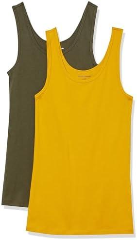 Amazon Essentials Women's Slim-Fit Tank Top, Pack of 2 Size L