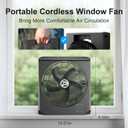 Cmyfato 20000mAh Rechargeable Battery Powered Fan - 10" Square Box Fan with 55H Runtime, 4 Speeds & Timer, 270 Pivot, Cordless & Portable for Home, Patio, Camping, Travel, Power Outages (No Remote)