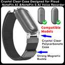 2-in-1 Wristband & Neckband Accessory for Plaud NotePin & NotePin S AI Voice Recorder - High-Clarity PC Case with Magnetic Strap & Adjustable Neck Strap (Black)