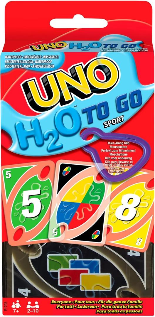 Mattel GamesUNO: H2O To Go - Card Game (Waterproof)