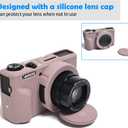 Easy Hood Camera Case for Canon Powershot G7 X Mark III Digital Camera, Silicone Soft Camera Case with Button Marker Removable Lens Cover G7X Protective Body Skin - Tiffany Pink