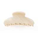 4.3 Inch Large Claw Clip for Thin Hair & Thick Half Ups, Cute Acetate French Hair Clips for Women, Non-Slip Secure Updos & Chic Daily Styles, Cream White