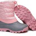 Felabo Kids Snow Boots for Boys & Girls  Warm Water-Resistant Winter Boots Easy to Put On (Toddler/Little Kid/Big Kid) (Pink)