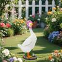 TUEVAK Goose Garden Statue for Outside: 12'' Funny Goose Yard Decorations for Outdoor Lawn Patio Porch Housewarming Birthday Gifts for Women (Goose)