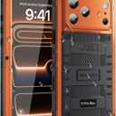 Beasyjoy for iPhone 17 Pro Max Case Waterproof, Heavy Duty Metal Case with Built-in Screen Protector, Full Body Rugged Military Grade Shockproof Dustproof Cover for Construction Outdoor 6.9", Orange