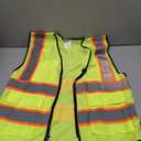 Reflective Mesh Safety Vest for Men Women with 5 Pockets and Zipper Front High Visibility Mesh Vest Hi Vis Construction Work Vest, Meets ANSI/ISEA Standards(EK175-Yellow-L)