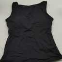 SUUKSESS Women Padded Open Back Boat Neck Tank Tops Double Lined Basic Shirts (X-Small, Black)