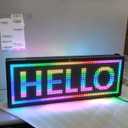 Scrolling LED Sign Programmable,USB Wifi Small Indoor Outdoor Digital Bar Sign Display Stock Customizable Electronic Message Board for Business Screen Panel(40"X8") (P10:39"x8")