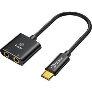 USB C to 3.5mm Jack Audio Adapter External Sound Card with 3.5mm Headphone and Microphone TRS Jack to USB C Compatible with Windows, Laptops, Desktops Windows, MAC, Linux, PC, PS5, PS4