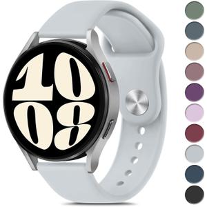Meliya Bands Compatible with Samsung Galaxy Watch 6 40mm 44mm / Watch 6 Classic Band 43mm 47mm, 20mm Soft Silicone Sport Replacement Strap for Galaxy Watch 6 Band Women Men
