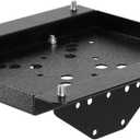 Ganiude Mailbox Mounting Board,Metal Mailboxes Adapter Plate 4" x 4",Durable, Easy Install, Weather-Resistant,   , Black