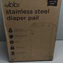 Ubbi Stainless Steel Diaper Pail, Odor Locking, No Special Bag Required, Award-Winning, Registry Must-Have, Gray