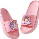 Kids Sandals Girls Cloud Slides Boys Pillow Slippers Pink 9.5/10 Toddler