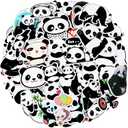 100 pieces Panda Stickers for Kids Vinyl Panda Decals Party Supplies Waterproof Decorative Cartoon Stickers for Computer Luggage Guitar Bottle Refrigerator Phone Laptop Birthday Cute Animal Decoration
