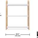 Umbra Bellwood Three-Tier Shelf Book Case Display with 3 Shelves, White/Natural