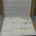 6 Pcs Pillar Candles Decorative Modern Aesthetic Ribbed Candle Set Cute Soy Wax Scented Ribbed Decor Valentine's Commemorative Gift for Home Decoration(White,2.36-6.89 Inch)