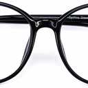 Reading Glasses Anti Blue Light Blocking Reader Oversized Frame for Women Men for Mid Big Face Anti Eyestains (Black)