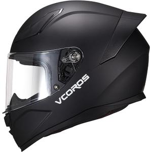 Motorcycle Full Face Helmet for Unisex-Adults DOT Approved WS-609 Motorbike Street Bike Racing Helmets (Medium, Gloss Black)
