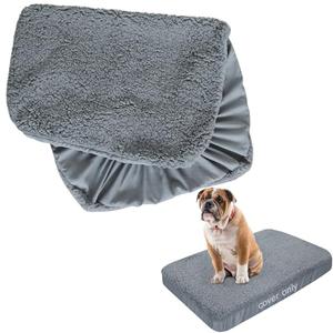 Dog Bed Covers Replacement Washable (Cover Only), Waterproof Warm Dog Mattress Cover-Easy to Remove, 36x27Inch, Grey