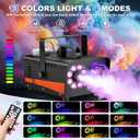 1200W Fog Machine, Smoke Machine Fog with Disco Ball Lights, 6000CFM with 13-Color LED Effects, Wired And Wireless Remote Controls, Ideal for Indoor, Outdoor, Wedding, Parties, and Halloween