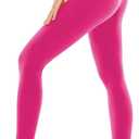 SINOPHANT High Waisted Leggings for Women - Full Length Capri Buttery Soft Yoga Pants for Workout Athletic (Small-Medium, Hot Pink)