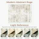 8x10 Rugs for Living Room, Neutral Large Abstract Area Rug, Non-Slip Machine Washable Carpet, Bedroom Dining Room Modern Decor, Soft Low Pile Kids Pet Friendly Cream Beige