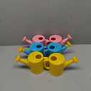 Meooeck 6 Pieces Plastic Watering Can for Kids Small Beach Toy Watering Can Toys for Childs Toddler Boys Girls Water Play Outdoor Gardening Play Time Practical Use, Yellow, Pink, Blue