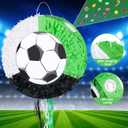 Deekin 3 Pcs Soccer Ball Piata Set Include Piata with Stick Eye Mask Soccer Ball for Kids Music Science School Sports Bridal Shower Birthday Party Decorations Supplies