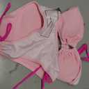 Blooming Jelly Womens Sexy 2 Piece Bikini Sets Cheeky High Cut Bathing Suit Color Block Textured U-Wire Swimsuits 2026 (Pink, S)