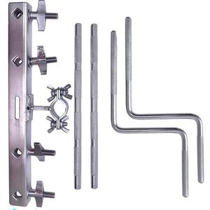 Jiayouy Cowbell Holder Percussion Mount-All Percussion Bracket with Straight Rod Z Shape Mount Arm, 4 Position Mounted Cowbell Mounting Bracket for Jam Blocks Tambourine Percussion Rack Stand