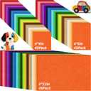 135PCS Felt Fabric Sheets Craft Kit 4"x 4" + 4"x 6"+ 8"x 12", 45 Assorted Colors - 2mm Thick Square Nonwoven Felt Fabric for DIY Sewing Crafts, Patchwork, School Projects, Decoration