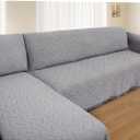 HOMERILLA Sectional Couch Covers for Sectional Sofa L Shaped Sofa Cover Blanket 2 Pieces L Shape Furniture Protector for Pets Dogs (Light Grey, XXX-Large)