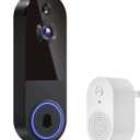 1080p Wireless Video Doorbell Camera, AI Human Detection, 2-Way Talk, Night Vision, Cloud Storage, Real-Time Alerts, Battery Powered, 2.4G Wi-Fi Only