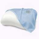 HighBeds Ice Silk Pillowcase, Super Soft and Cooling Polyester Spandex Pillow Covers 2 Pack with Zipper less Design, Ideal for Women and Men (Light blue pillow case)