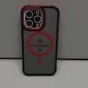 DEERLAMN Strong Magnetic Case for iPhone 13 Pro 6.1-Inch,[Compatible with Magsafe][Military Grade Drop Protection] Translucent Matte Shockproof Protective Phone Cover-Frosted Red