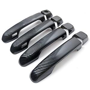 Door Handle Cover Trim Compatible with Toyota 4Runner 4WD N280 Prado J150 2010-2022 2018 2019 2020 2021 Car Styling Accessories Exterior Door Handles with Smart Key Holes Carbon Fiber style 8PCS ABS